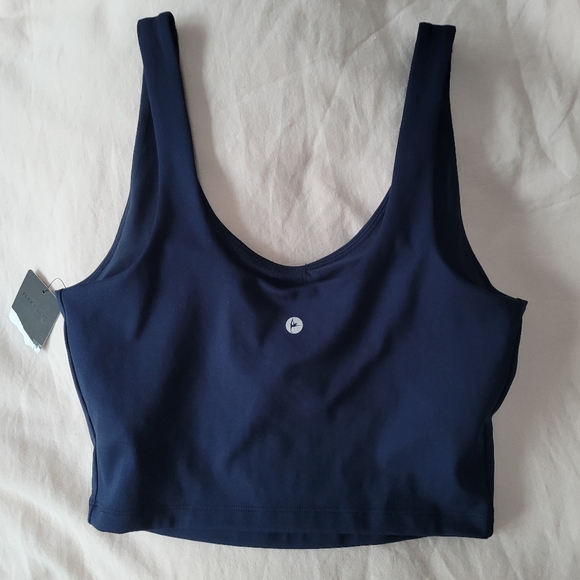 Active Wear Bra Tank Top Built-in Bra Navy Size Small Yoga Exercise Sports - Picture 5 of 12